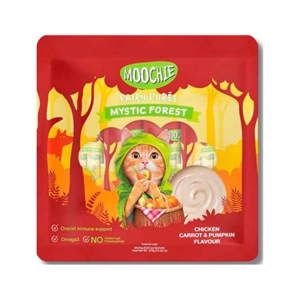 Moochie Kedi Ödülü Tavuk, Havuç ve Balkabağı Aromalı Krema 25 x 15 Gr